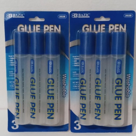 🟢 $ 5.00 6 Glue Pen Clear Permanent Washable Non Toxic - Picture 1 of 4